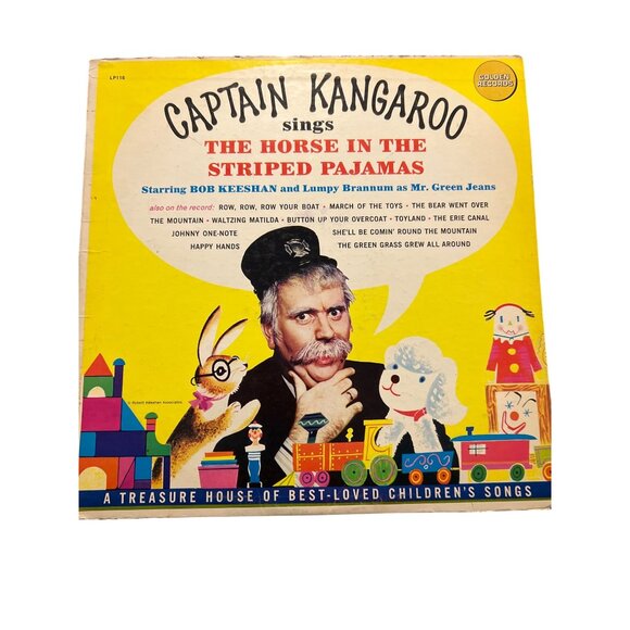 Vintage Captain Kangaroo Sings Horse In Striped Pajamas Record Vinyl LP - Picture 1 of 3